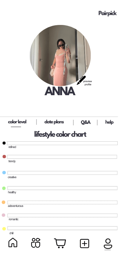 Lifestyle matching interface 1